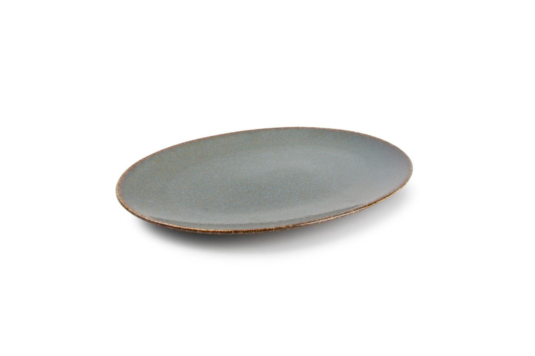 Plat bord 30x21cm groen Cirro - Set van 4