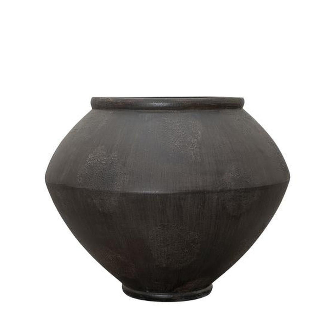 Pottery Pots - Bloempot Zir XL, Verweerd Zwart