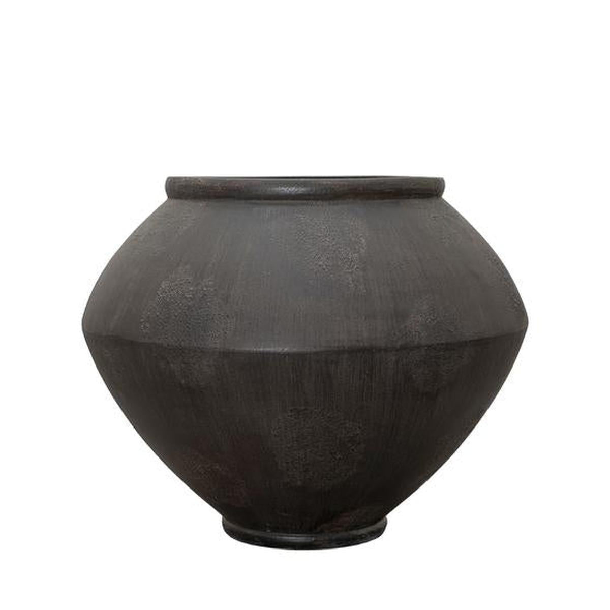Pottery Pots - Bloempot Zir XL, Verweerd Zwart