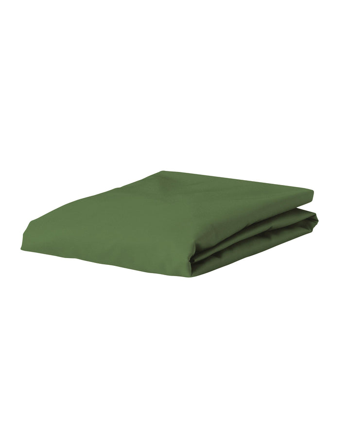 Essenza | Premium Percale Hoeslaken - 90x200, Mosgroen