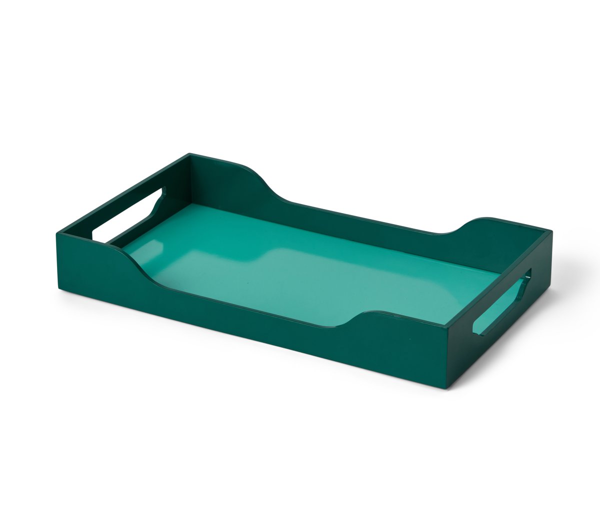 Printworks Dienblad L gelakt - Turquoise/Groen