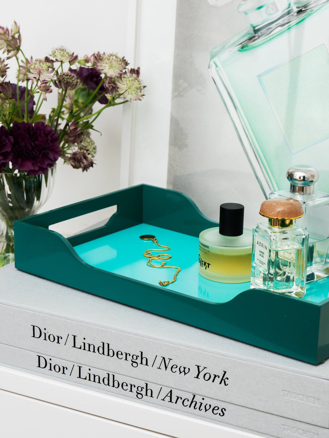 Printworks Dienblad M gelakt - Turquoise/Groen