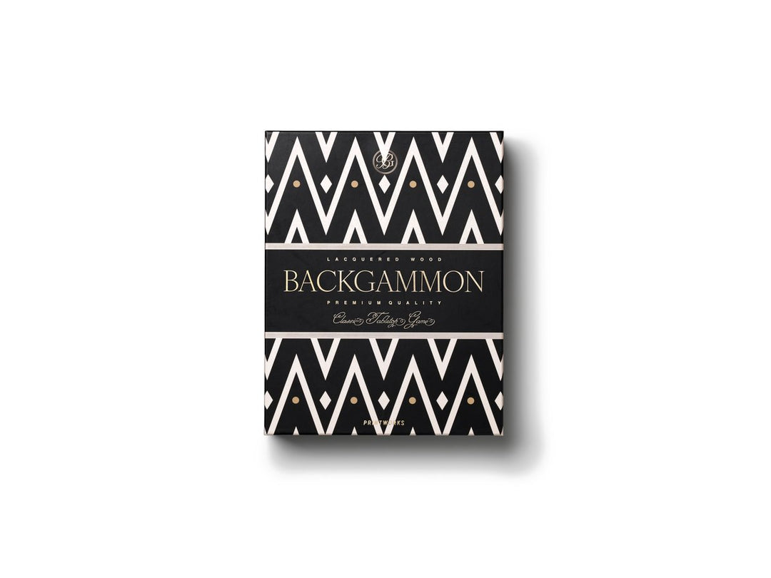 Printworks Spel - Backgammon Lacquered - Zwart