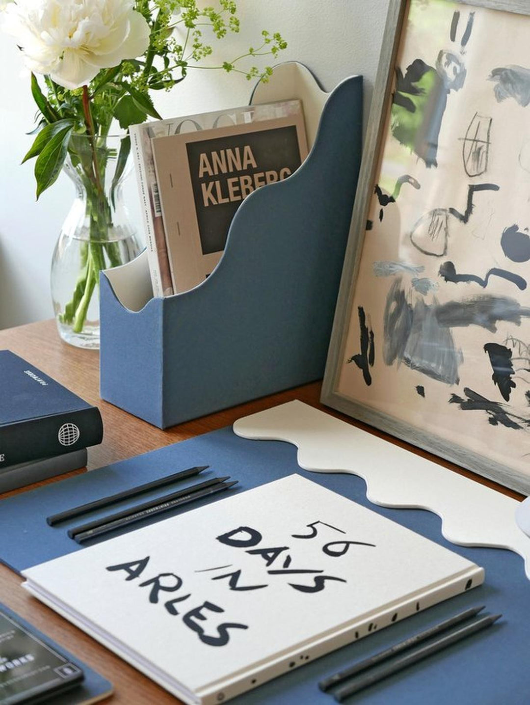 Printworks Tijdschriftenrek - Blauw/Crème