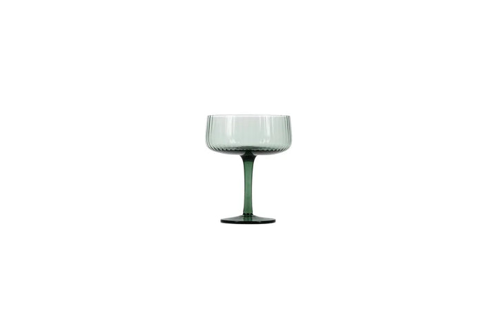 Salt &amp; Pepper - Champagneglas 23cl coupe donkergroen Ray - set/4