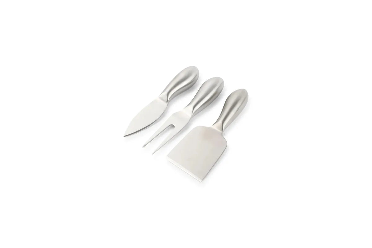 Salt & Pepper - Kaasmessenset 3-delig zilver Fromage