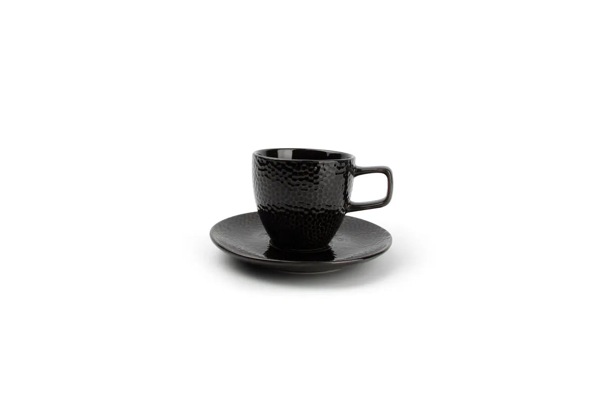 Salt & Pepper - Kop 20cl en schotel zwart Mielo - Set van 4