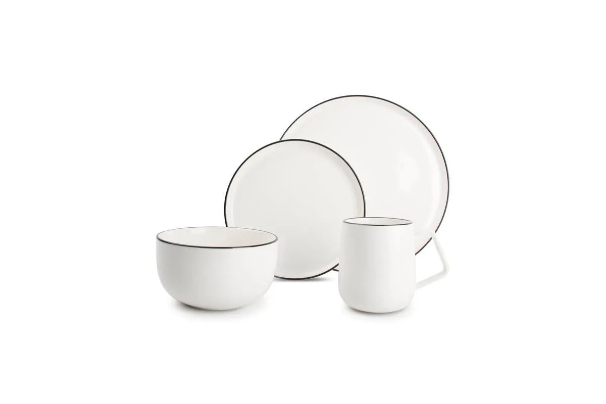 Salt & Pepper - Porselein Serviezen Servies 16-delig Wit Studio Base