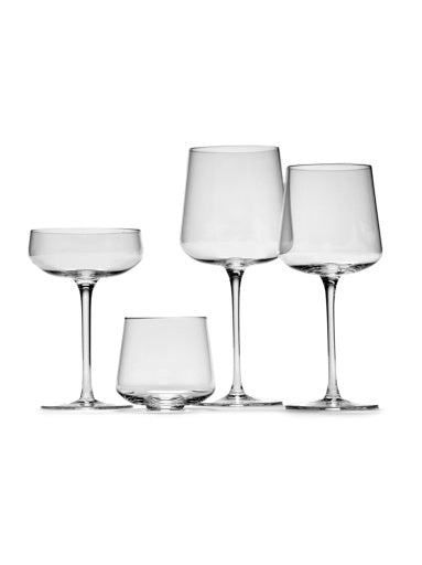 Serax - Ann Van Hoey - WITTEWIJNGLAS NIDO - Set van 4