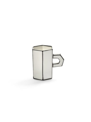 Serax - Annebet Philips - DUBBELE ESPRESSO WIT/ZWART CARTE BLANCHE - Set van 2