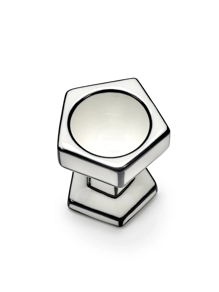 Serax - Annebet Philips - Eierdopje Wit/Zwart Carte Blanche - Set van 2