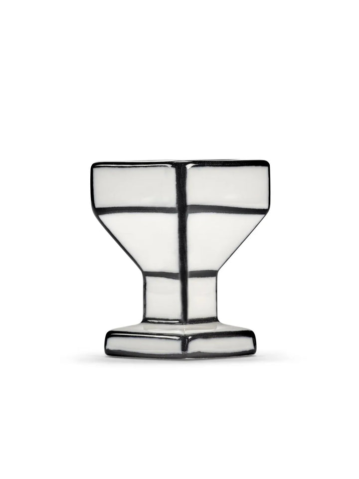 Serax - Annebet Philips - Eierdopje Wit/Zwart Carte Blanche - Set van 2