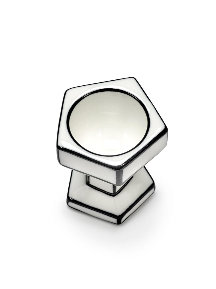 Serax - Annebet Philips - Eierdopje Wit/Zwart Carte Blanche - Set van 2