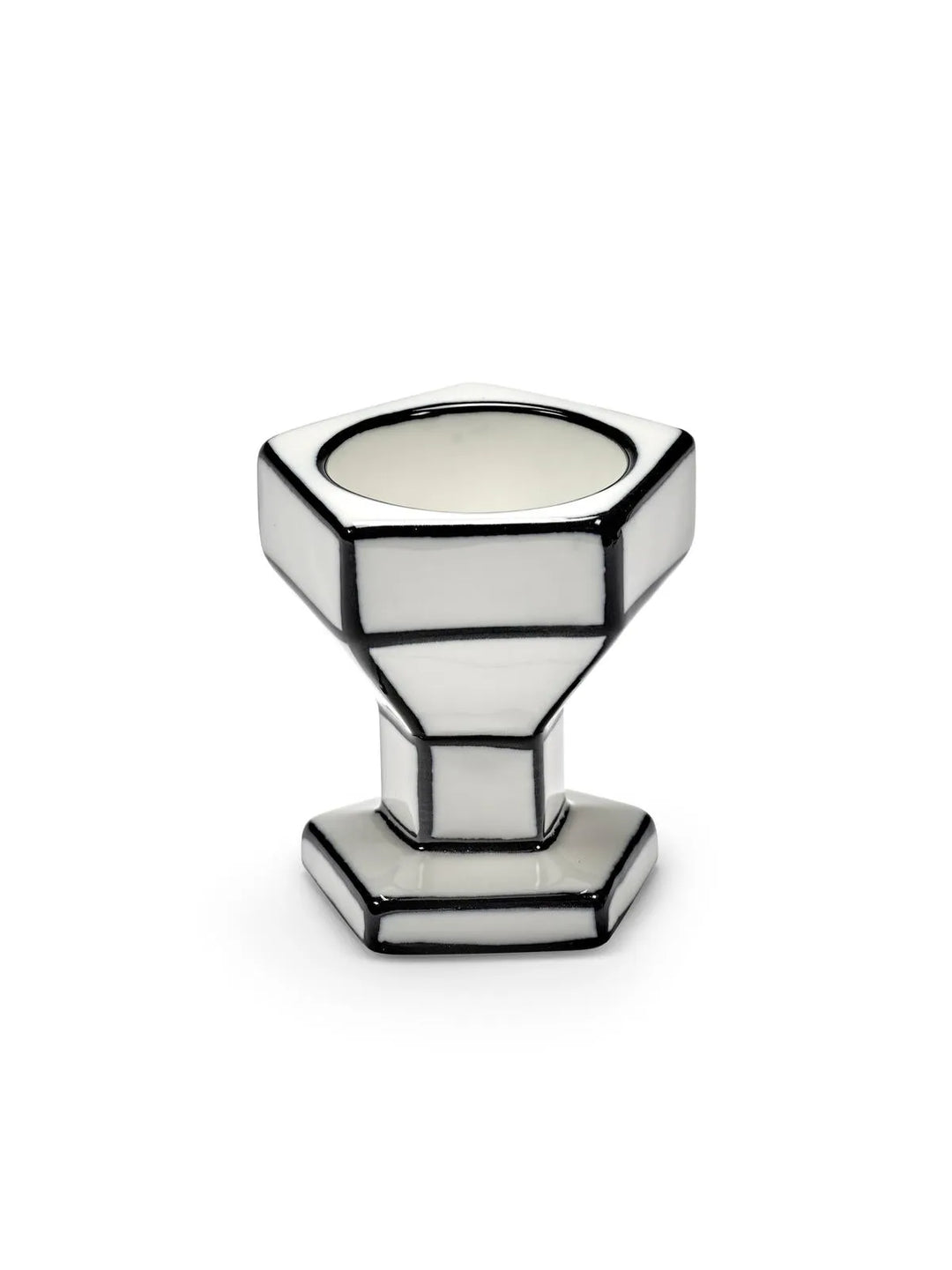 Serax - Annebet Philips - Eierdopje Wit/Zwart Carte Blanche - Set van 2