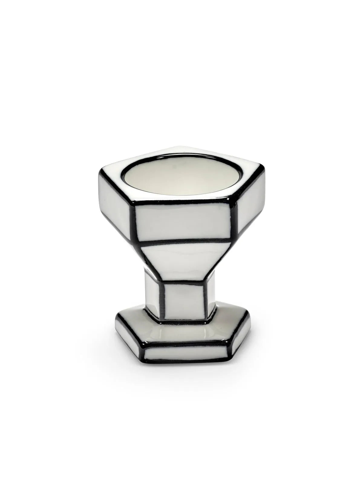 Serax - Annebet Philips - Eierdopje Wit/Zwart Carte Blanche - Set van 2