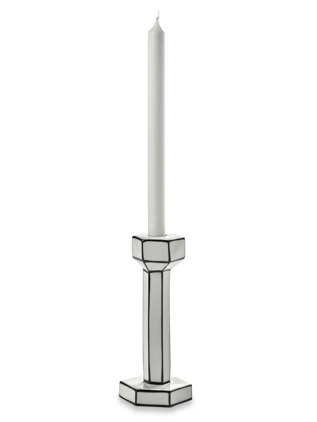 Serax - Annebet Philips - Kaars Wit/Zwart Holder L