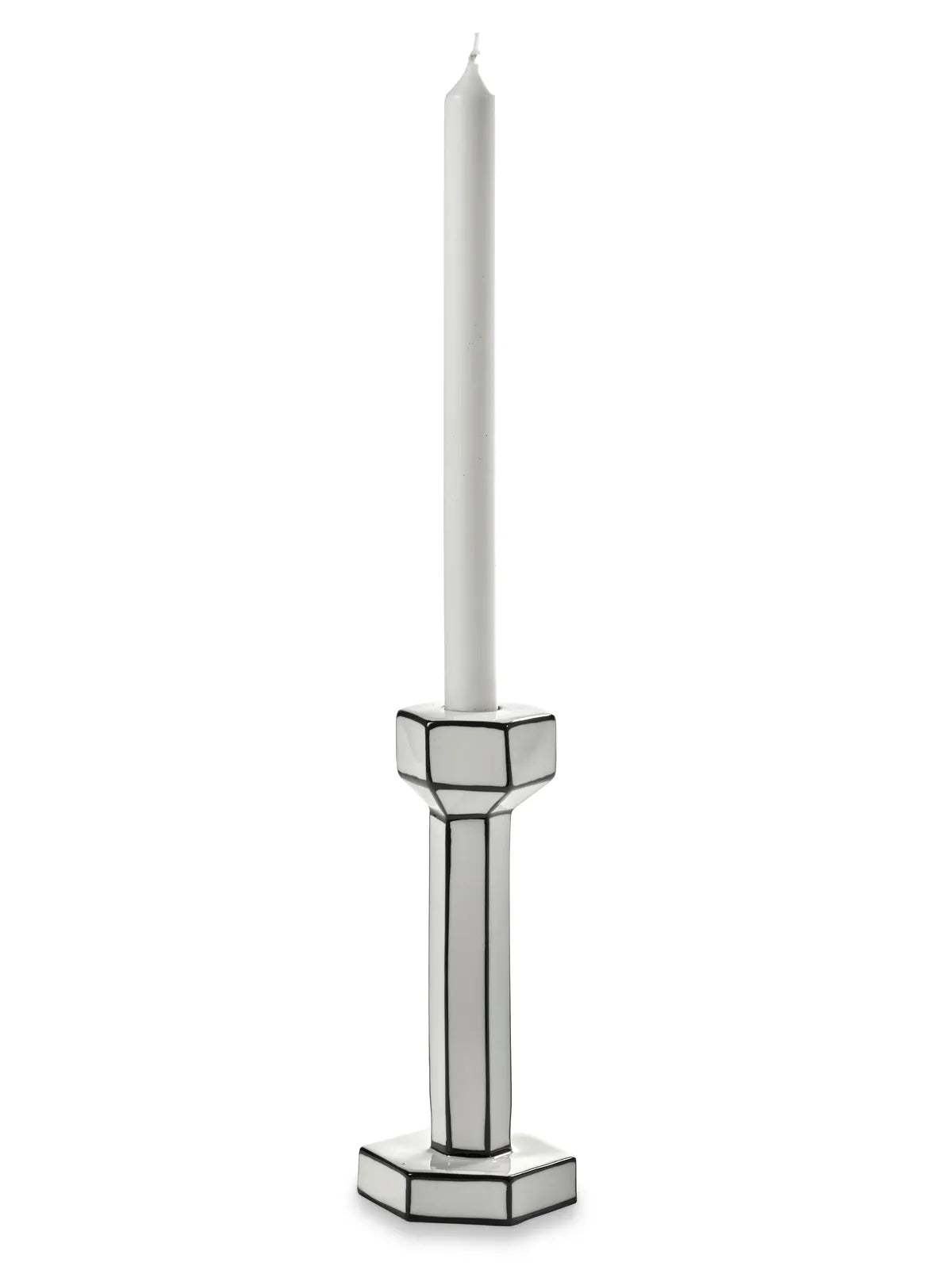 Serax - Annebet Philips - Kaars Wit/Zwart Holder L