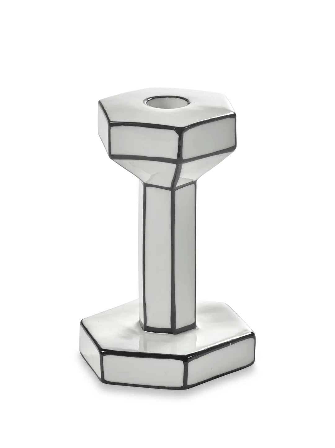 Serax - Annebet Philips - Kaars Wit/Zwart Holder M