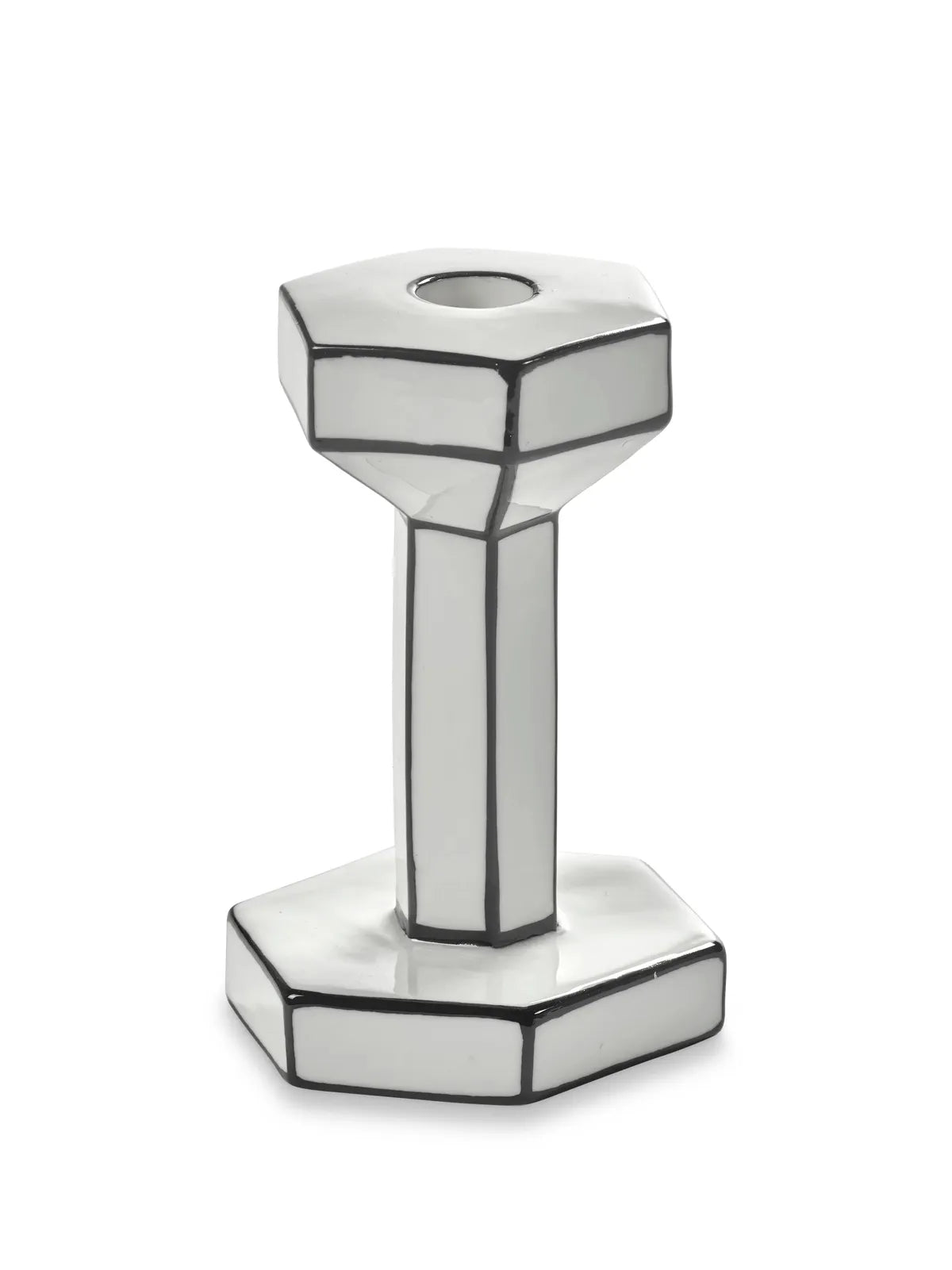 Serax - Annebet Philips - Kaars Wit/Zwart Holder M