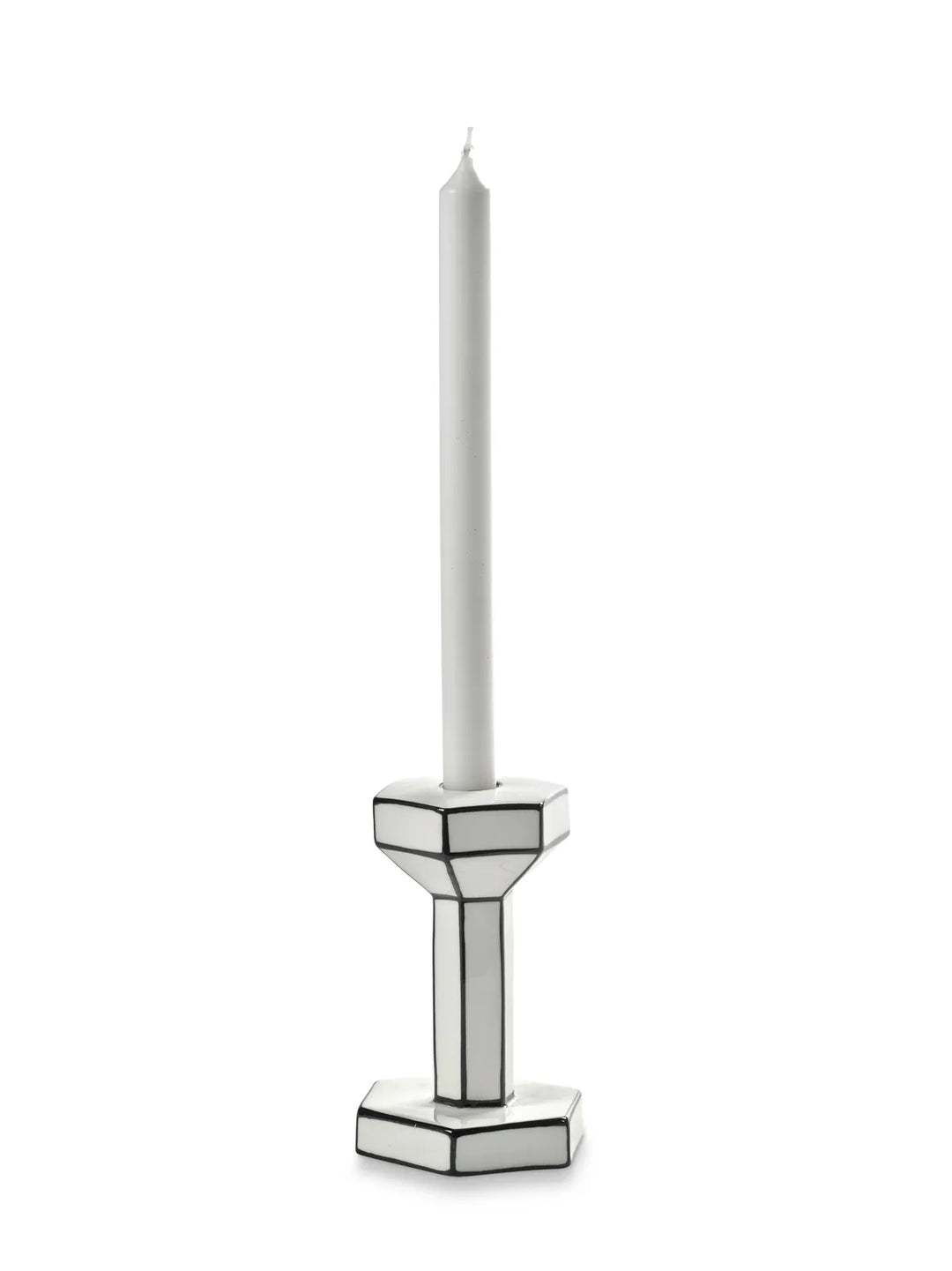 Serax - Annebet Philips - Kaars Wit/Zwart Holder M