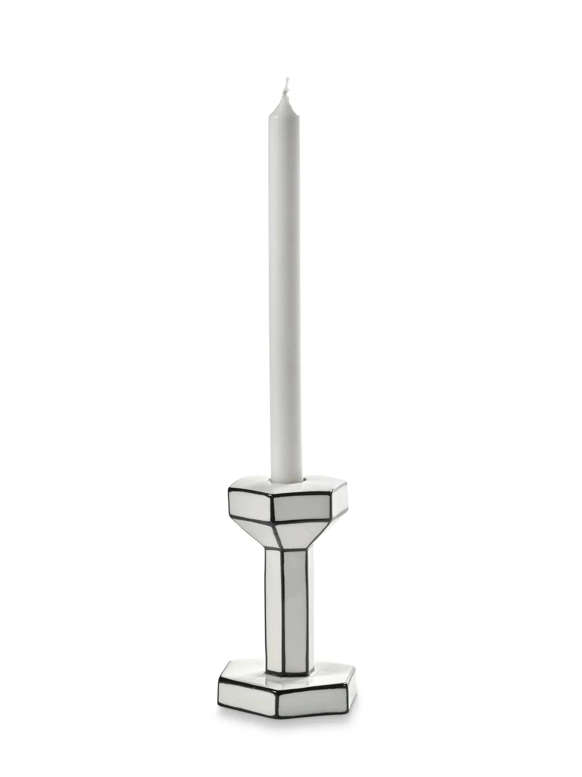 Serax - Annebet Philips - Kaars Wit/Zwart Holder M