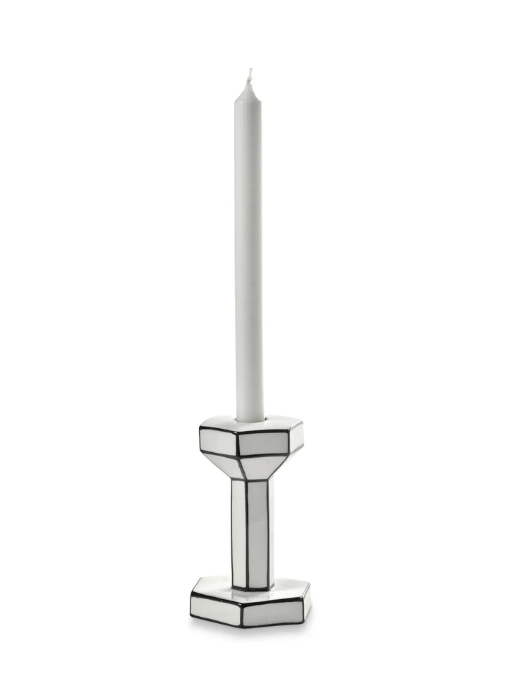 Serax - Annebet Philips - Kaars Wit/Zwart Holder M