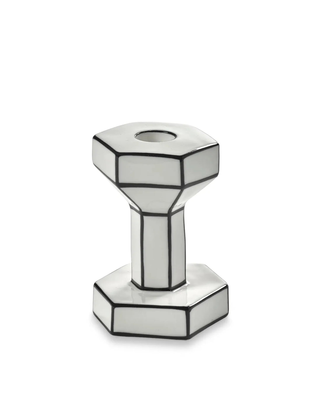Serax - Annebet Philips - Kaars Wit/Zwart Holder S
