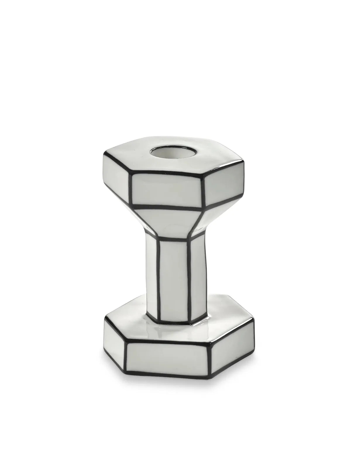 Serax - Annebet Philips - Kaars Wit/Zwart Holder S
