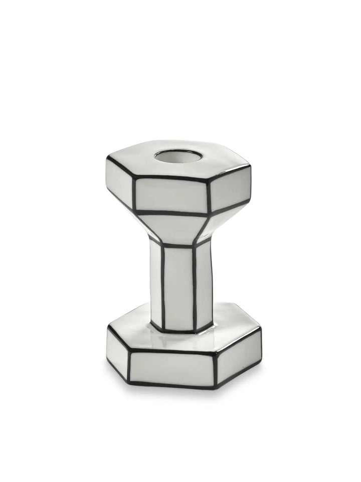 Serax - Annebet Philips - Kaars Wit/Zwart Holder S