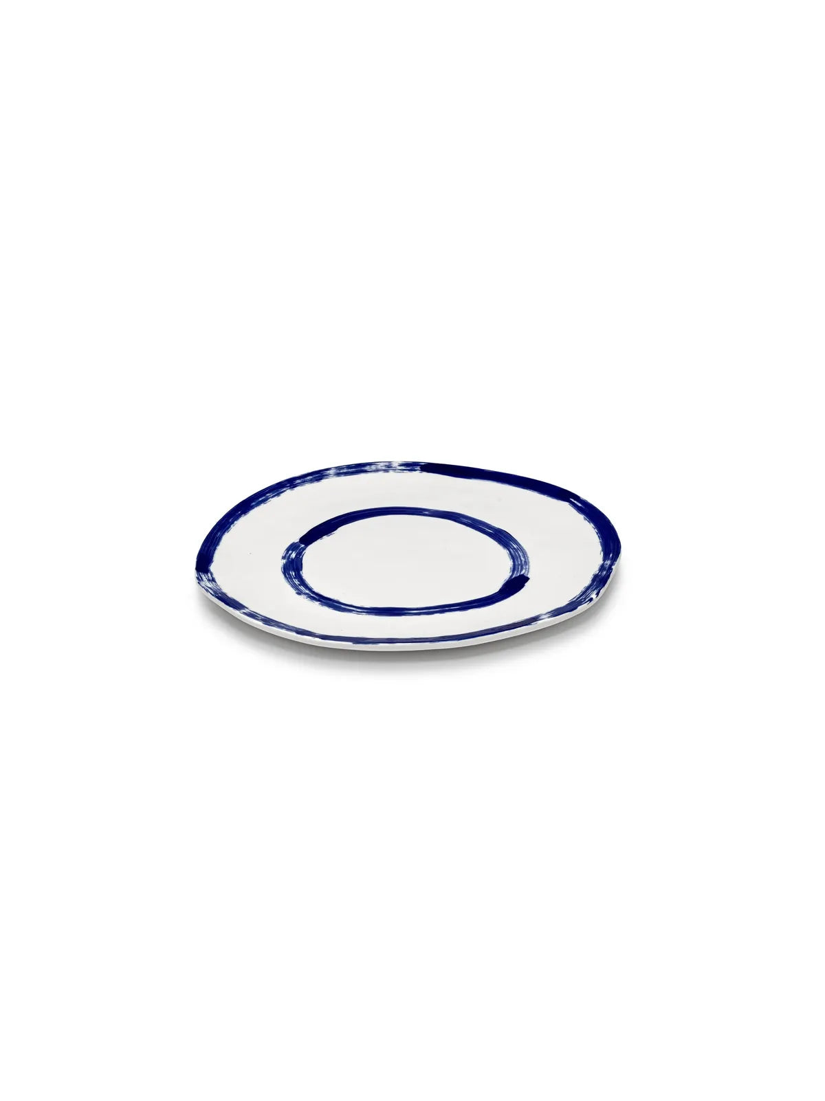 Serax - Annebet Philips - Presenteerbord Wit Blauw Line-up - Set van 2