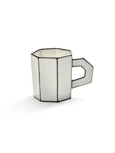 Serax - Annebet Philips - THEEKOP WIT/ZWART CARTE BLANCHE - Set van 2