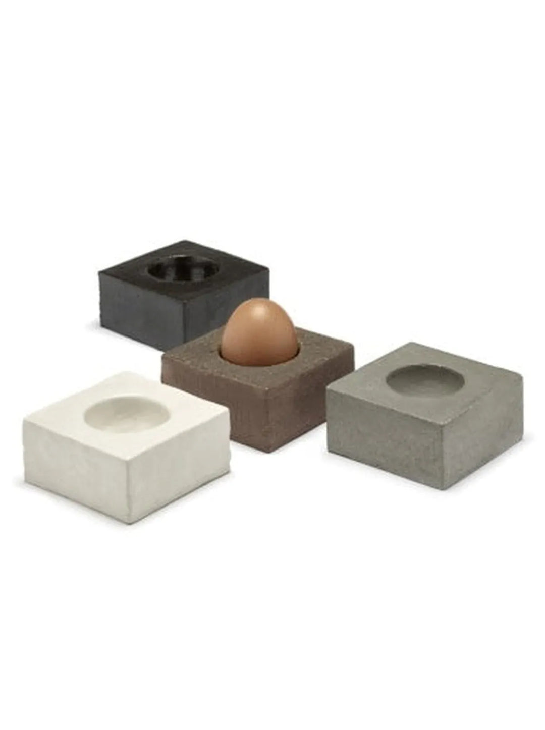 Serax - Catharina Bossaert - Eierdoppen Eierdopje Zwart Uovo - Set van 2