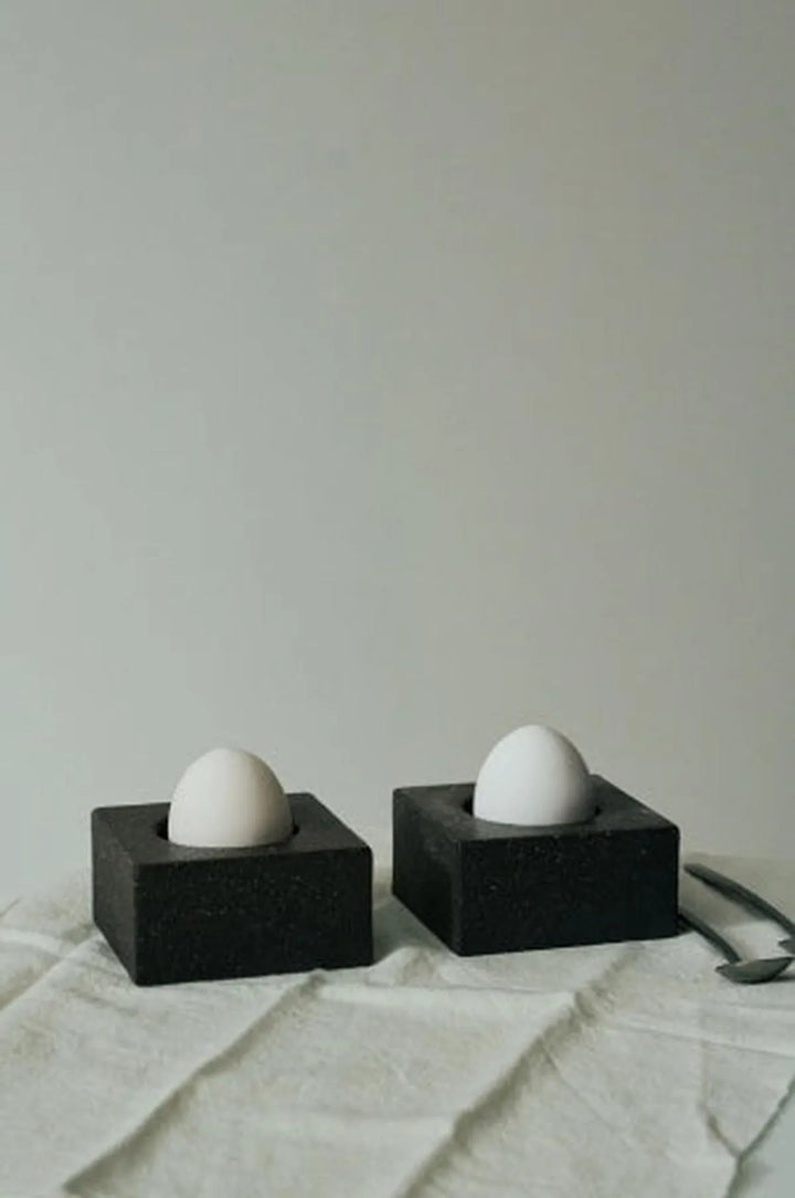 Serax - Catharina Bossaert - Eierdoppen Eierdopje Zwart Uovo - Set van 2