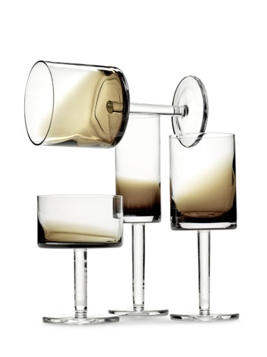 Serax - Kelly Wearstler - WITTEWIJNGLAS AMBER ZUMA - Set van 4