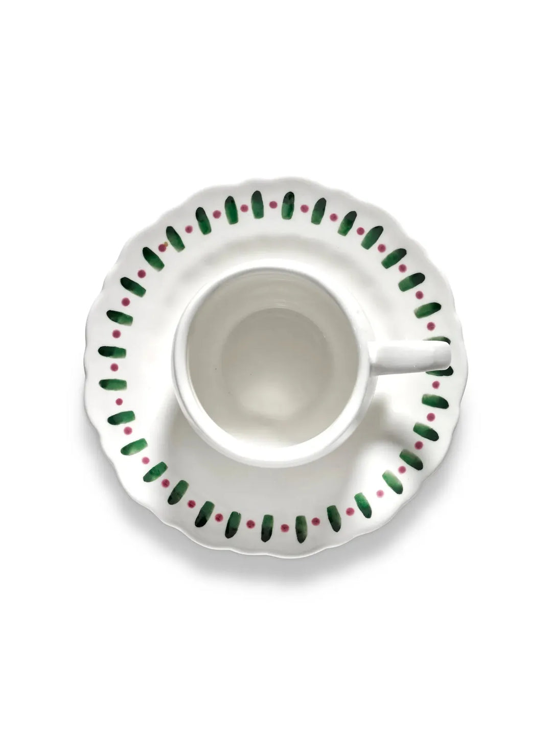 Serax - Marie Michielssen - Cappuccinokop Paars Groen + Saucer