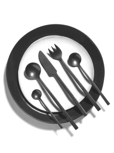 Serax - Marie Michielssen - DESSERTLEPEL BLACK STONEWASHED LA MÈRE - Set van 6