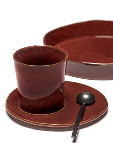 Serax - Marie Michielssen - SCHOTEL CAFÉ LUNGO VENETIAN RED LA MÈRE - Set van 2