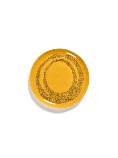 Serax - Ottolenghi - BORD L DONKERBLAUW DOTS WIT FEAST - Set van 2