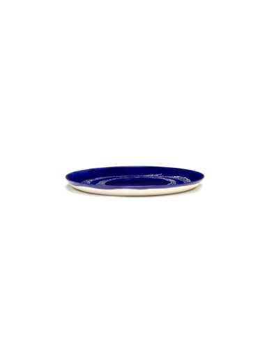 Serax - Ottolenghi - BORD L DONKERBLAUW DOTS WIT FEAST - Set van 2