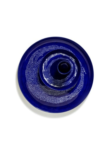 Serax - Ottolenghi - BORD L DONKERBLAUW DOTS WIT FEAST - Set van 2