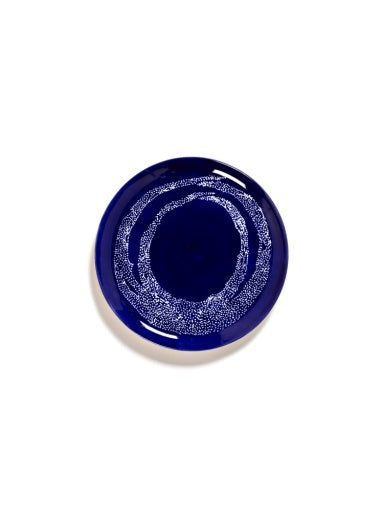 Serax - Ottolenghi - BORD L DONKERBLAUW DOTS WIT FEAST - Set van 2