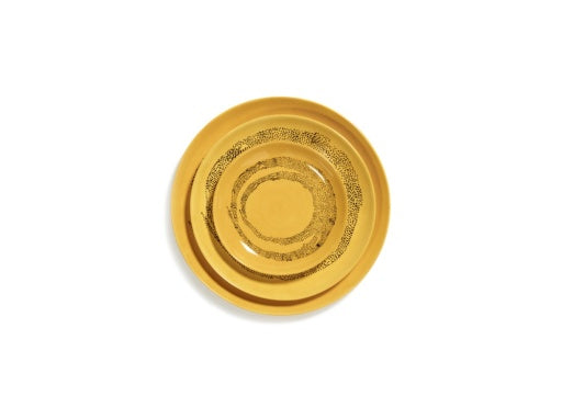 Serax - Ottolenghi - BORD XS GEEL DOTS ZWART FEAST - Set van 4