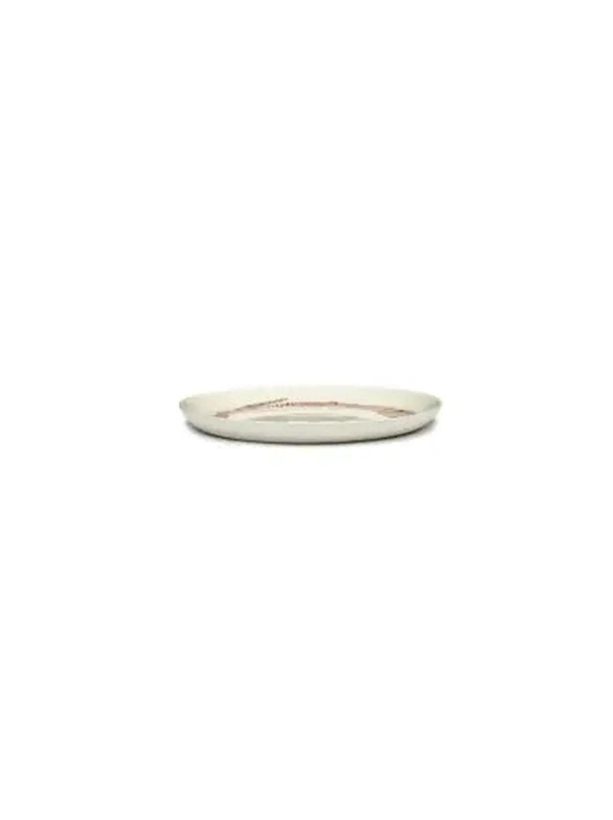 Serax - Ottolenghi - Bord M Wit Stripes Rood Feast - Set van 2
