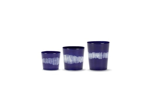 Serax - Ottolenghi - KOFFIEKOP DONKERBLAUW WIT FEAST - Set van 4