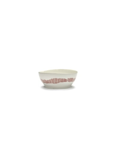 Serax - Ottolenghi - KOM L WIT STRIPES BLAUW FEAST - Set van 4