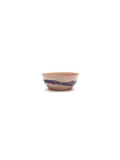 Serax - Ottolenghi - KOM S ROZE STRIPES BLAUW FEAST - Set van 4