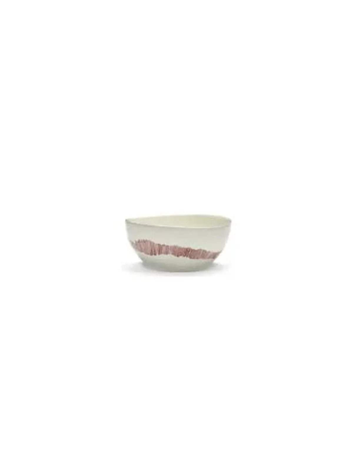 Serax - Ottolenghi - Kom S Wit Stripes Rood Feast - Set van 4
