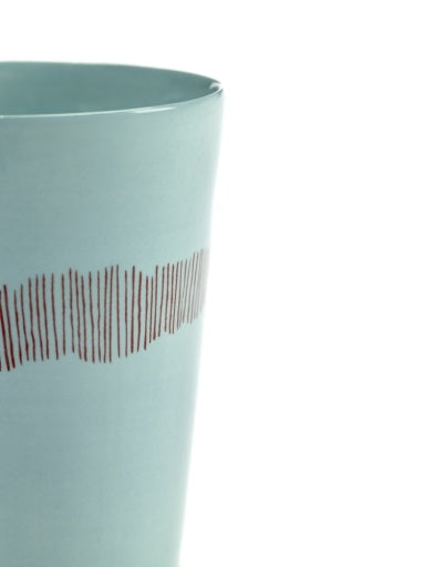Serax - Ottolenghi - THEEKOP AZUUR STRIPES ROOD FEAST - Set van 4