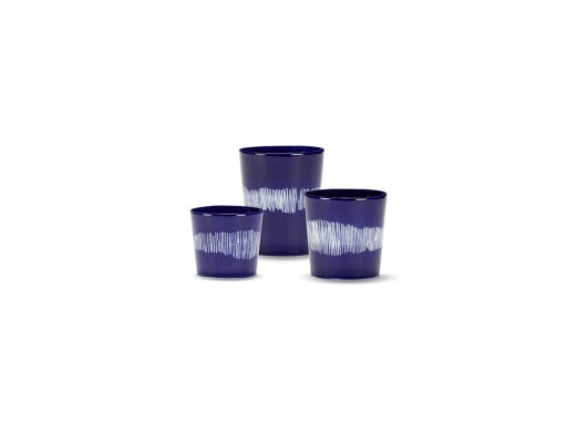 Serax - Ottolenghi - THEEKOP DONKERBLAUW WIT FEAST - Set van 4