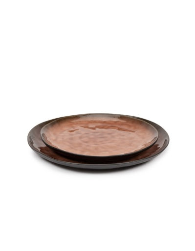 Serax - Pascale Naessens - BORD L BRUIN PURE - Set van 2